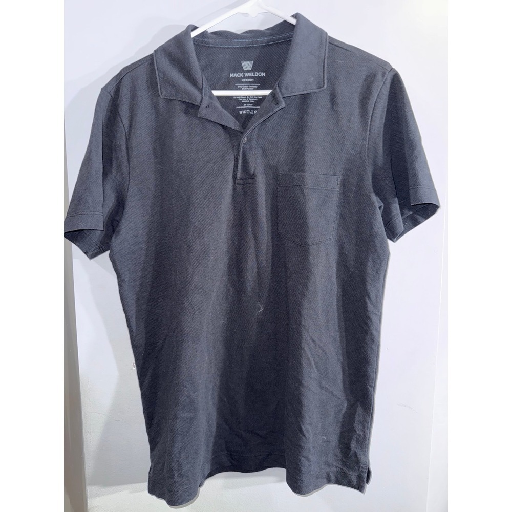 Mack Weldon polo navy casual golf shirt size medium